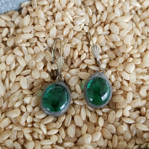 💗 HANDMADE Artisan Glass Earrings Teal Aqua - Picture 1 of 3